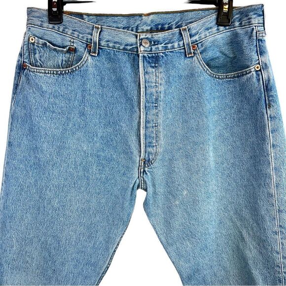 VINTAGE Levi's 501 Straight Leg Jeans Men's 38 x 30 - Picture 2 of 8